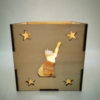 Holz-Windlichter mit Katze, Pferd, Lasergeschnitten, Dekoration und tolle Geschenkidee Bild 4