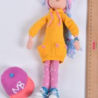 Handgefertigte gehäkelte Puppe Puppe "AMELIE" aus Baumwolle Bild 8