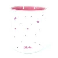 Tasse Pferd Name, personalisierte Geschenke,  Pferdetasse rosa für Mädchen, Kinder-Becher rosa Bild 2