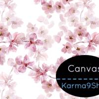 0,5m Canvas Kirschblüte weiss Bild 1
