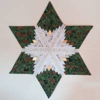 Patchworkstern perfekt für ein gemütlich dekorierten Weihnachtsraum. 46 cm von Spitze zu Spitze Bild 1