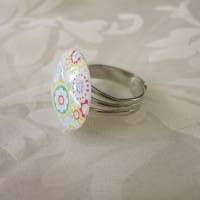Cabochon Ring Blumen modern bunt "Joyeux" Geschenkidee für Frauen Bild 6