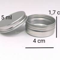 Dose aus Aluminium mit Schraubdeckel und Aufkleber zum beschriften, Fassungsvermögen 15 ml, Silber, Wiederverwendbar Bild 6