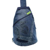 geräumiger Cross-Body-Bag aus Jeans-Upcycling Bild 1