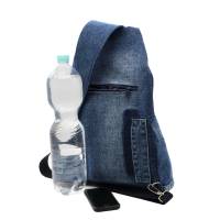 geräumiger Cross-Body-Bag aus Jeans-Upcycling Bild 8