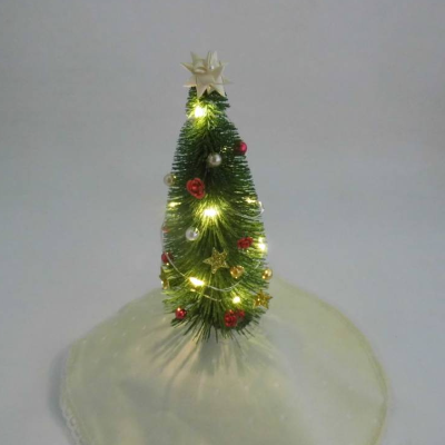 Miniatur Weihnachtsbaum mit Beleuchtung für Puppenhaus Wichtel Elfenreich  zur Dekoration oder zum Basteln - Puppenhaus