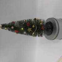 Miniatur Weihnachtsbaum mit Beleuchtung für Puppenhaus Wichtel Elfenreich  zur Dekoration oder zum Basteln - Puppenhaus Bild 3