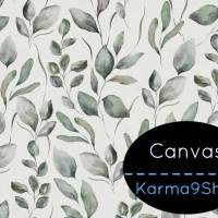 0,5m Canvas Leaves creme Bild 1