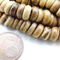 Kokos Perlen - 8,5mm - natur - 40cm Strang - ca. 120 Rondelle/Scheiben Bild 5