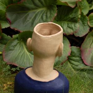Pflanzkopf aus Ton - ein Unikat von TonArts-Keramik Bild 5