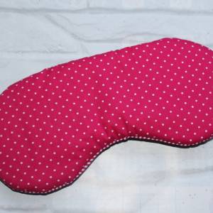 Schlafmaske, Schlafbrille  Pünktchen gestreift pink fuchsia Reise-Zubehör Reise-Accessoire Spa-maske Augenbinde Bild 9