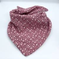 Dreieckstuch für Babys - als Halstuch oder Kopftuch ideal - 65 cm breit - rosa mit Tropfen Bild 1