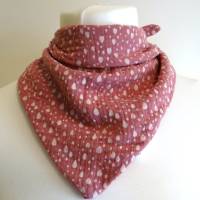 Dreieckstuch für Babys - als Halstuch oder Kopftuch ideal - 65 cm breit - rosa mit Tropfen Bild 3