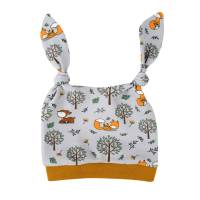 Baby Frühchen Jungen Mädchen Set Pumphose-Mütze-Tuch Waldtiere Fuchs Reh ab Gr. 38-40 Geschenk Geburt Bild 2