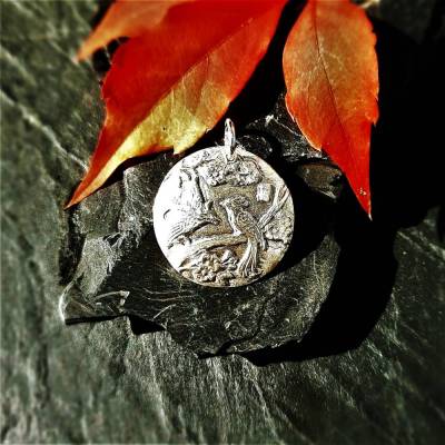 Toller Anhänger Paradiesvögel aus reinstem Feinsilber