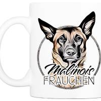 Hunde-Tasse MALINOIS FRAUCHEN mit Hunderasse im Cartoon-Stil┊tolle Geschenkidee für Hundebesitzer Bild 2