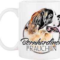 Hunde-Tasse BERNHARDINER FRAUCHEN mit Hunderasse im Cartoon-Stil┊tolle Geschenkidee für Hundebesitzer Bild 2