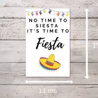 Geburtstagskarte "No Time For Siesta It's Time To Fiesta" als sofort Download mit Umschlag PDF Bild 2