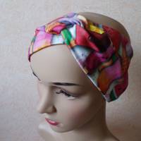Haarband, Stirnband, Bandeau, Knotenband, Turban-Band,  für Damen, Eis-Motive, Digitaldruck, Jersey Bild 1