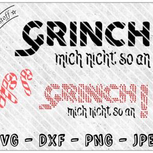 Plotterdatei - Grinch - Weihnachten - SVG - DXF - PNG - Jpeg - Datei - X-Mas - strass - Rhinestone Bild 1