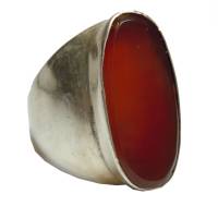 Gigantischer 925 Silber Ring mit rotem Karneol aus den 70er Jahren Bild 2