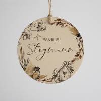 Personalisiertes Türschild "Herbststimmung" aus Holz mit Name für Familien • Geschenk zur Hochzeit und Geburt Bild 1