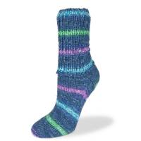 Sockenwolle Rellana Flotte Socke 4 fädig Blue - hellgrün-türkis-pink Bild 2