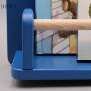 Kinderregal - Bücherregal für Kinder blau Buche, 50 cm, Wandregal, Montessori skandinavisch Bild 4