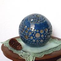 Keramikkugel Leuchtkugel Dekoration Teelicht Windlicht Bild 4