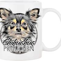 Hunde-Tasse CHIHUAHUA FRAUCHEN mit Hunderasse im Cartoon-Stil┊tolle Geschenkidee für Hundebesitzer Bild 1