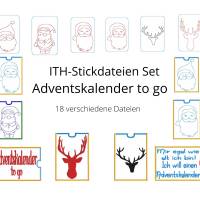 ITH-Stickdateien Set "Adventskalender to go" in zwei Varianten Bild 1