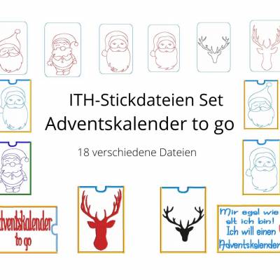 ITH-Stickdateien Set "Adventskalender to go" in zwei Varianten