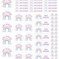 Schulstarter-Set | Regenbogen - 90 teilig, Namensaufkleber, Stifteaufkleber, Schuletiketten Bild 2