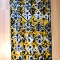 echter Wachsbatik-Stoff - handgebatikt in Ghana - Tie Dye - 50cm - gelb weiß schwarz - Baumwolle Bild 4