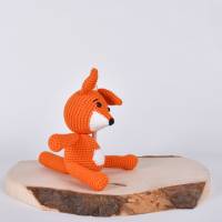 Handgefertigte gehäkelte Kuscheltier Fuchs "MAX" aus Baumwolle, Amigurumi Waldtier, süßes Geschenk für Kinder Bild 2