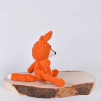 Handgefertigte gehäkelte Kuscheltier Fuchs "MAX" aus Baumwolle, Amigurumi Waldtier, süßes Geschenk für Kinder Bild 3
