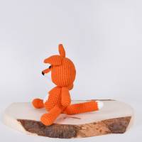 Handgefertigte gehäkelte Kuscheltier Fuchs "MAX" aus Baumwolle, Amigurumi Waldtier, süßes Geschenk für Kinder Bild 6