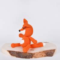 Handgefertigte gehäkelte Kuscheltier Fuchs "MAX" aus Baumwolle, Amigurumi Waldtier, süßes Geschenk für Kinder Bild 7