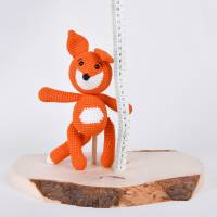 Handgefertigte gehäkelte Kuscheltier Fuchs "MAX" aus Baumwolle, Amigurumi Waldtier, süßes Geschenk für Kinder Bild 9