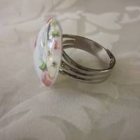 Cabochon Ring Blumen Motiv "Floralie" Geschenkidee für Frauen Bild 2
