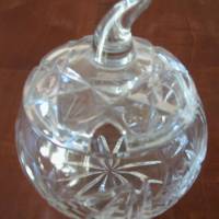 Senf/Marmeladen Glas mit Deckel - Kristallglas -  DDR 50er Jahre Bild 1