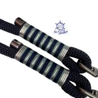 Leine Halsband Set verstellbar, alle Größen möglich, blau, seegrün, silber, Wunschlänge Bild 9