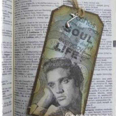 Lesezeichen "Rockstar mit E" - *HANDARBEIT*