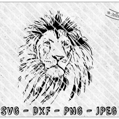 Plotterdatei - Lion - cool - SVG - DXF - PNG - Jpeg - Datei