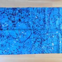 echter Wachsbatik-Stoff - handgebatikt in Ghana - Tie Dye - 50cm - blau lila weiß schwarz - Baumwolle Bild 6