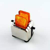 Puppenhaus 1: 12 Toaster mit 2 Brotscheiben Bild 1