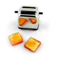Puppenhaus 1: 12 Toaster mit 2 Brotscheiben Bild 2