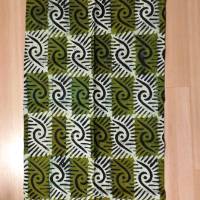 echter Wachsbatik-Stoff - handgebatikt in Ghana - Tie Dye - ca. 3,4m - moosgrün schwarz - Baumwolle Bild 2