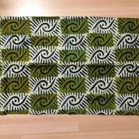 echter Wachsbatik-Stoff - handgebatikt in Ghana - Tie Dye - ca. 3,4m - moosgrün schwarz - Baumwolle Bild 3