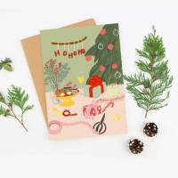 Weihnachtskarte "Christmas Table" | Frohe Weihnachten | Postkarte Advent | Weihnachtsgrüße | Weihnachtsgrußkarte Bild 1